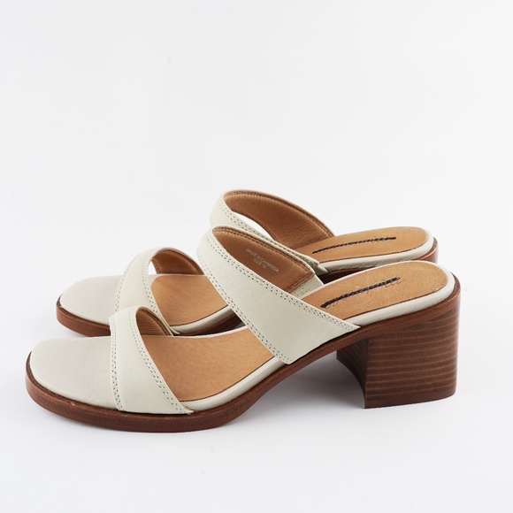 New MADEWELL The Saige Double-Strap Sandal in Leather in Pale Oyster - Picture 6 of 8